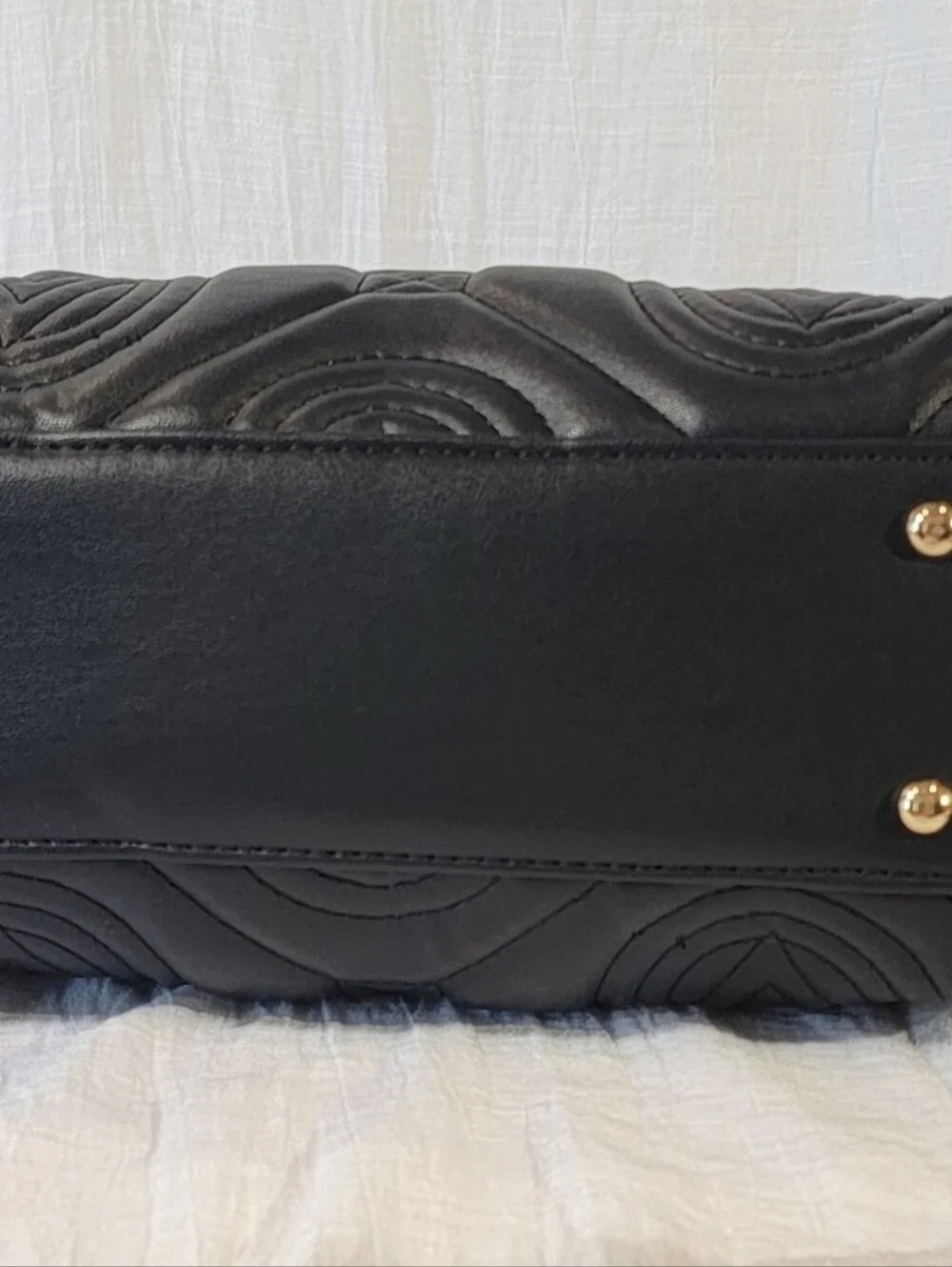 Valentino Orlandi V-2012 Black Vegan Leather Satchel NWT